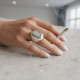 Bold Οβάλ Δαχτυλίδι από Μασίφ Ασήμι 925 - Statement Chunky Ring 