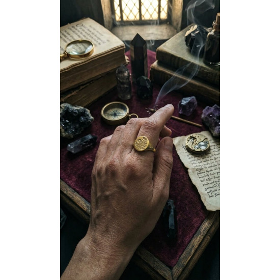  Χειροποίητο Ασημένιο Δαχτυλίδι σεβαλιέ 