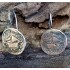 Σκουλαρίκια ασημένια κρεμαστά, με οξείδωση καράβι 
