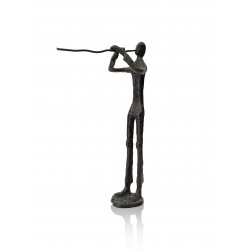 Bronze sculpture - the flutist (size: 5 X5X30cm) 