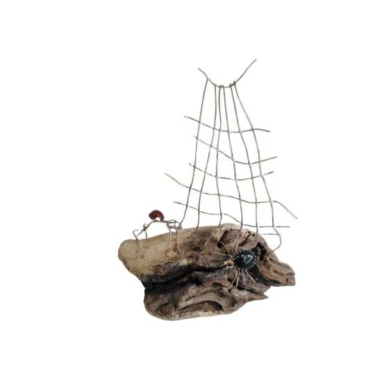 Ξύλο θαλάσσης με μπρούντζινα - αράχνες