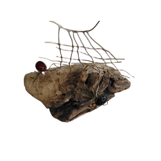 Ξύλο θαλάσσης με μπρούντζινα - αράχνες