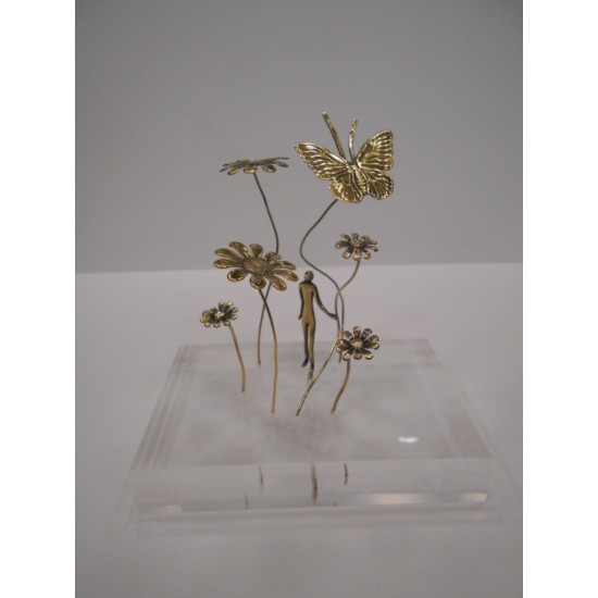 Flowers - butterflies - plexiglass