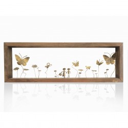 Decorative frame with bronze - Forest with butterflies 