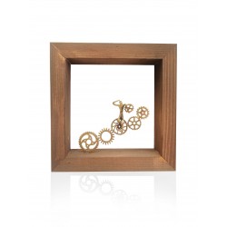 Decorative frame with brass - Gears 