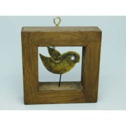 Decorative frame with bronze - The blackbird 