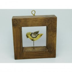 Decorative frame with bronze - The blackbird 