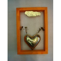 Decorative frame with bronze - Heart Unique 