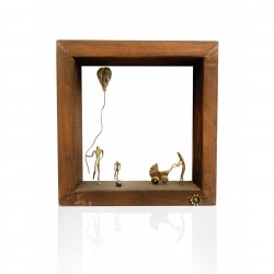 Decorative frame with brass - Walk with the children