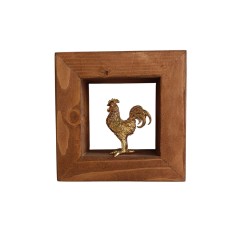 Χειροποίητο μινιατούρα από ορείχαλκο "Golden Rooster" (10x10 εκ.)