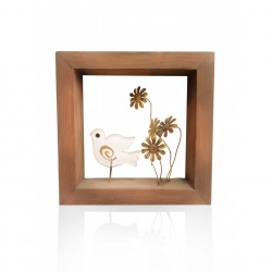 Decorative frame with brass - Bird