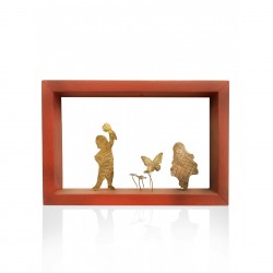 Decorative frame with bronze-The school 