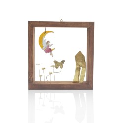 Decorative wooden Frame - fairy (size: 25x25 cm.) 