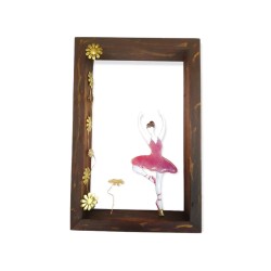 Decorative wooden frame - dancer (size: 20X30 cm.) 