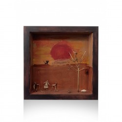 Decorative wall painting frame with bronze - The Sunset 