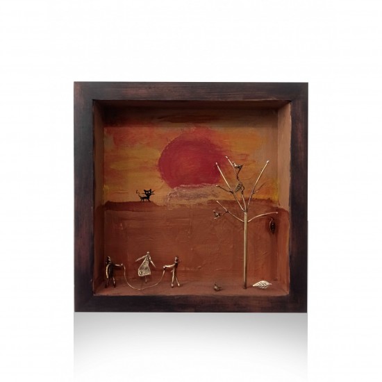 Painting frame with bronze - The Sunset 