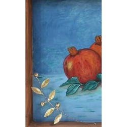 Decorative painting frame with bronze - The pomegranate 