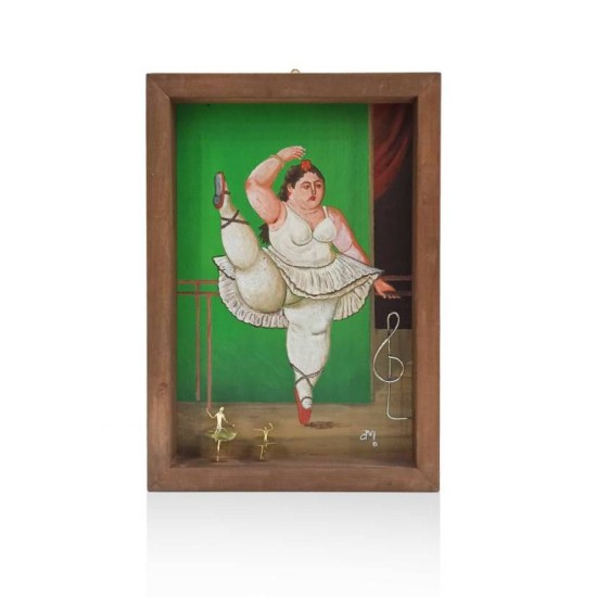 Διακοσμητικό κάδρο ζωγραφικής με μπρούντζο- Χορεύτρια 