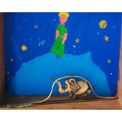 Decorative painting frame with bronze - The little prince (size: 20X20 cm.) 