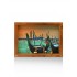 Decorative wall painting frame with bronze - Venice 