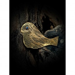 Bronze pin - blackbird