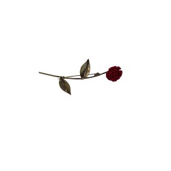 Καρφίτσα μπρούντζινη - κόκκινο τριαντάφυλλο
