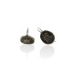 Σκουλαρίκια μπρούντζινα με αρχαίο νόμισμα χελώνα.(μέγεθος: 4Χ2 εκ.) 