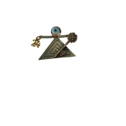 Bronze charm pendant 24 - TANIT key 