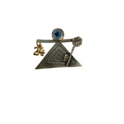 Bronze charm pendant 24 - TANIT with evil eye 