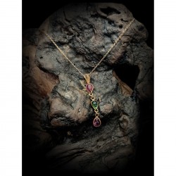 Gold necklace with Tourmaline 
