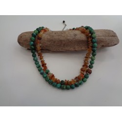 Necklace - Jade and agate