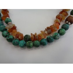 Necklace - Jade and agate
