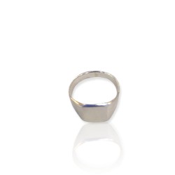 Silver ring - with a square surface 