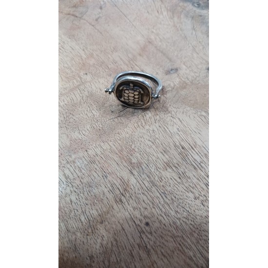 Δαχτυλίδι ασημένιο με νόμισμα χελώνα - Δραχμή της Αίγινας, περ. 404 π.Χ. 