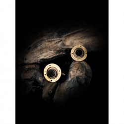 Bronze cufflinks-Black onyx ΙΙΙ
