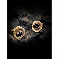 Bronze cufflinks-Black onyx ΙΙ