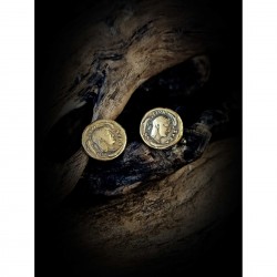 Bronze cufflinks-Currency dolphins