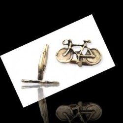 Brass cufflinks-Bicycle