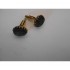 Bronze cufflinks-Black onyx IV