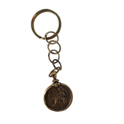 Alpaca and bronze keyring - Alexander coin (size: 3.5X11cm) 