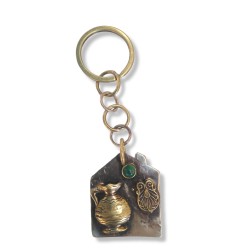 Alpaca & Bronze - Pitcher & Horn Keychain (Size: 3.5X11) 