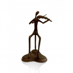 Bronze sculpture - the seated violinist (size: 15 X15X20cm)